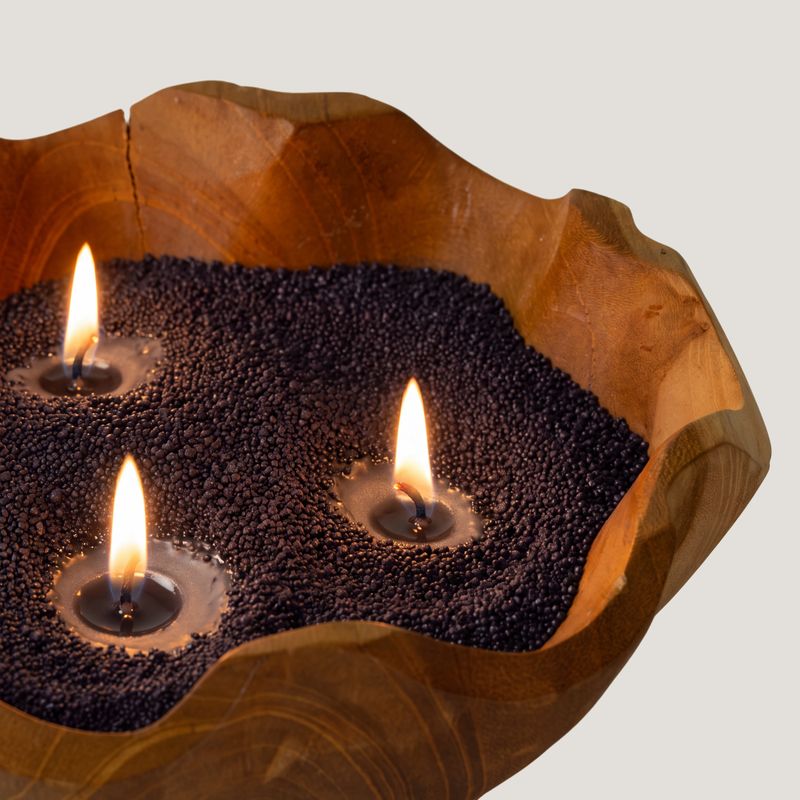 Sviečka s vôňou piesku - Čierna - Spirited - 300 g