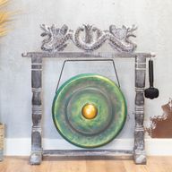 Stredný gong na stojane - 50 cm - zelený náter