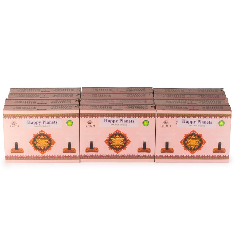 Balík 104 prírodných vonných tehličiek na dymenie a horák - Happy Planets - Ritual Bricks