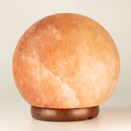 Solná lampa guľa - veľká drevená základňa 3-4 kg