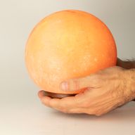 Solná lampa guľa - veľká drevená základňa 3-4 kg