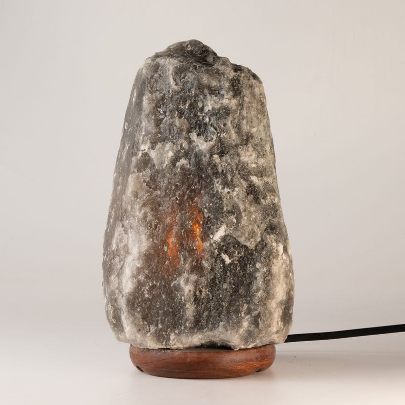 Sivá himalájska prírodná soľná lampa - 3-5 kg