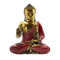 Červený a zlatý Buddha - Extra veľký 30 cm - Abhaya Mudra (Žiadny strach)