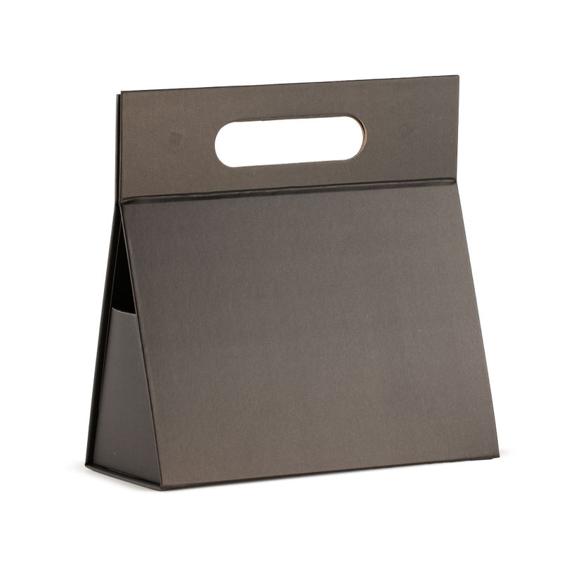 Plochý darčekový box - Ručný box (20×10×20 cm) - Čierna