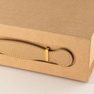 Skladací darčekový box - stredný darčekový košík (24x18.2x8cm) - hnedá kraft