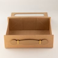 Skladací darčekový box - stredný darčekový košík (24x18.2x8cm) - hnedá kraft