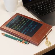 A5 Zápisník zámerov - LCD Wipe Screen - efekt korkovej kože - 80 listov