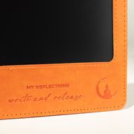 A5 Zápisník so zámerom - LCD Wipe Screen - Oranžový kožený vzhľad - 80 strán