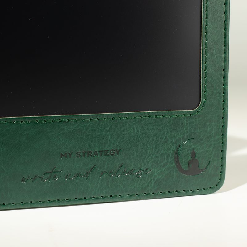 A5 Zápisník s úmyslom - Čistiaca utierka na LCD obrazovku - Zelený vzhľad kože - 80 listov