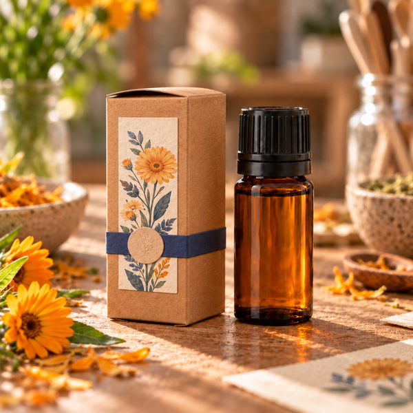 Krabička na 50 ml Fľašku Oleja - Hnedá