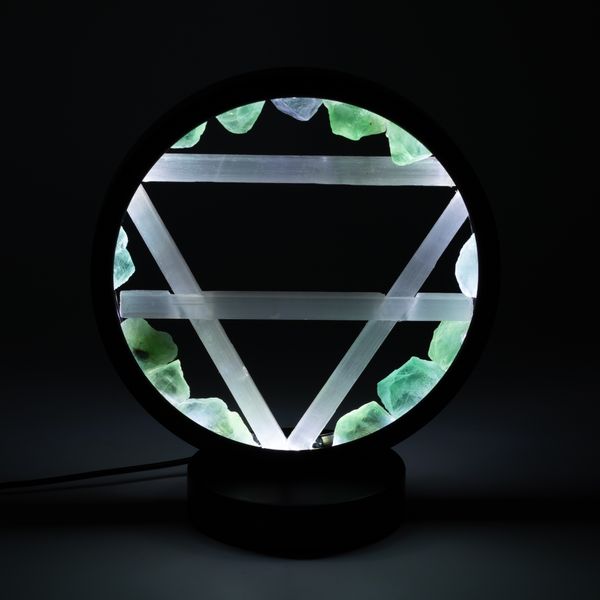 Drahokamová lampa – Zem – Aventurín a selenit