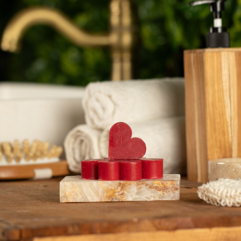 Srdcové mydlá pre hostí - malinové