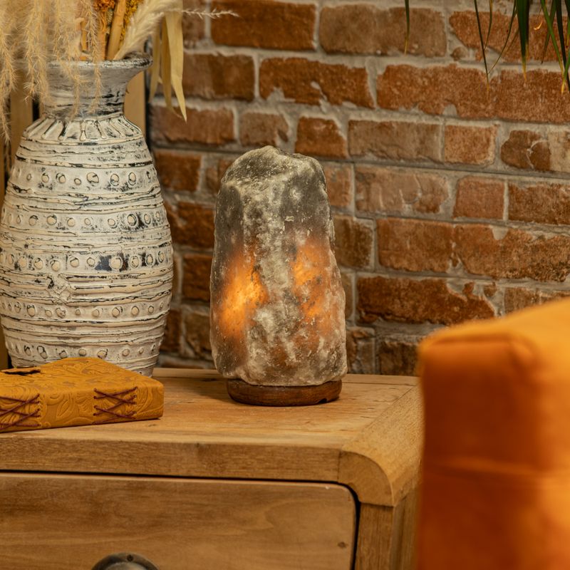 Sivá himalájska prírodná solná lampa - 3–5 kg