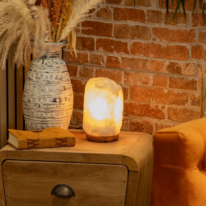 Crystal Rock Himalájská soľná lampa - a základňa približne 3-5 kg