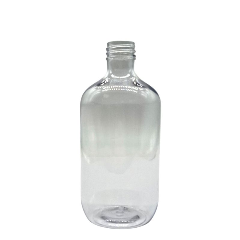 Priehľadná plastová fľaša typu Boston - 500 ml