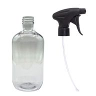 500ml priehľadná plastová fľaša Boston s rozprašovačom 28mm