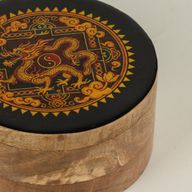 Okrúhla smaltovaná škatuľka – Drak Jin Jang
