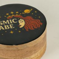 Okrúhla smaltovaná škatuľka - Cosmic Babe