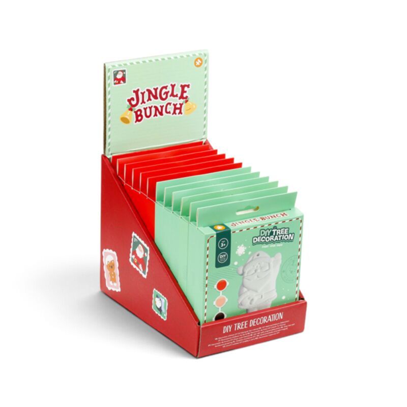 Jingle Bunch vianočná dekorácia na vymaľovanie – vianočný stromček DIY