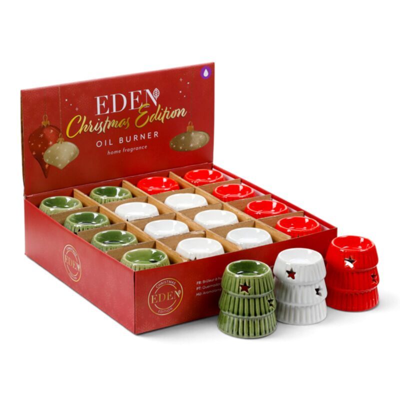 Eden – malá abstraktná vianočná aromalampa v tvare stromčeka