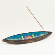 Smaltovaná miska na vonné tyčinky – mangové drevo – mandala