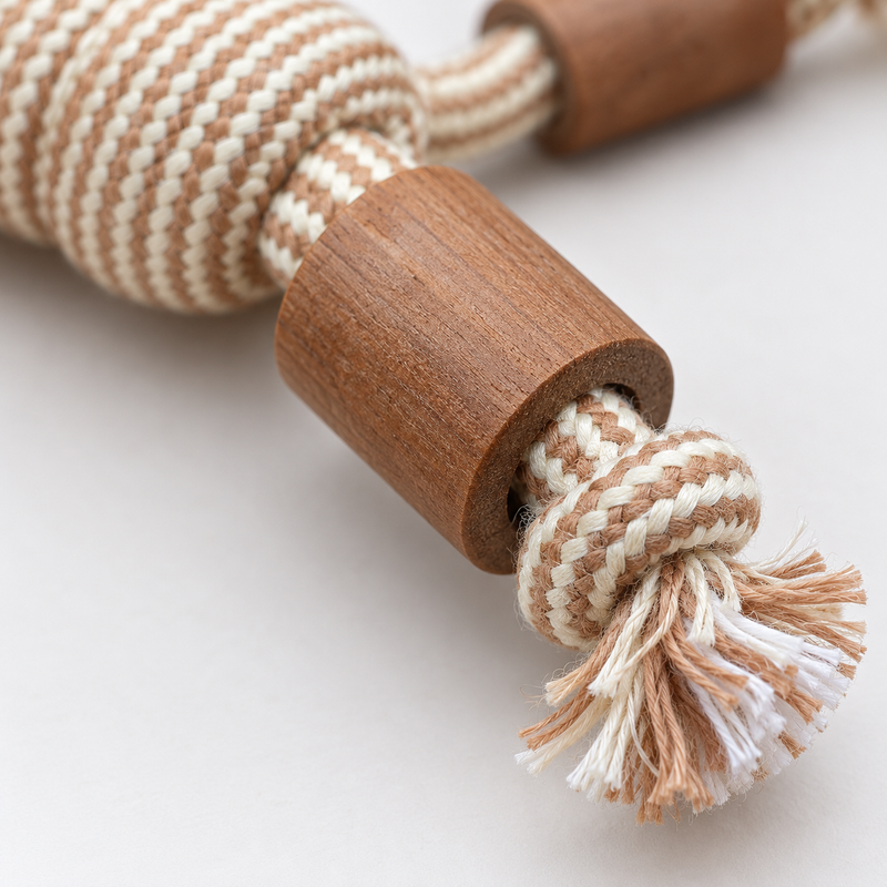 PAW Hračky - Hryzadlo z kávovníkového dreva - Rope Ranger - Loptička