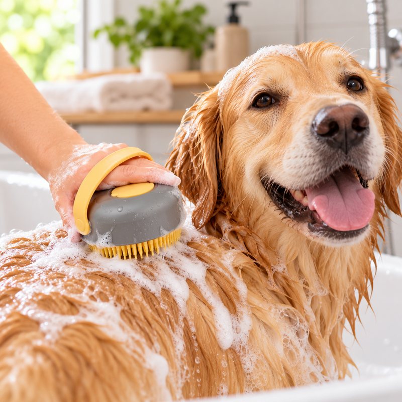 Hrebene a kefy PAW – Šampón a masáž Easy Wash – silikónové štetiny