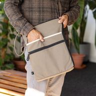 Veľké plátenné puzdro na notebook – olivové