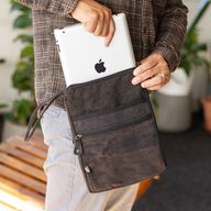 Cestovné puzdro na notebook s efektom Stonewash – antracitové