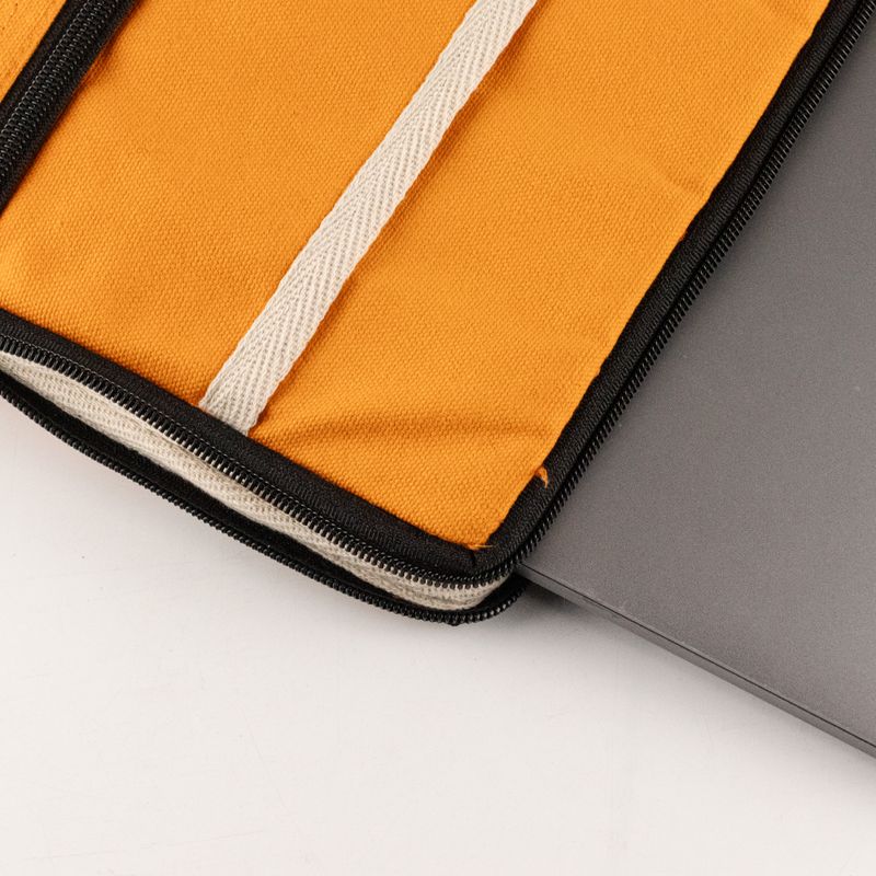 Plátenné cestovné puzdro na notebook – oranžové