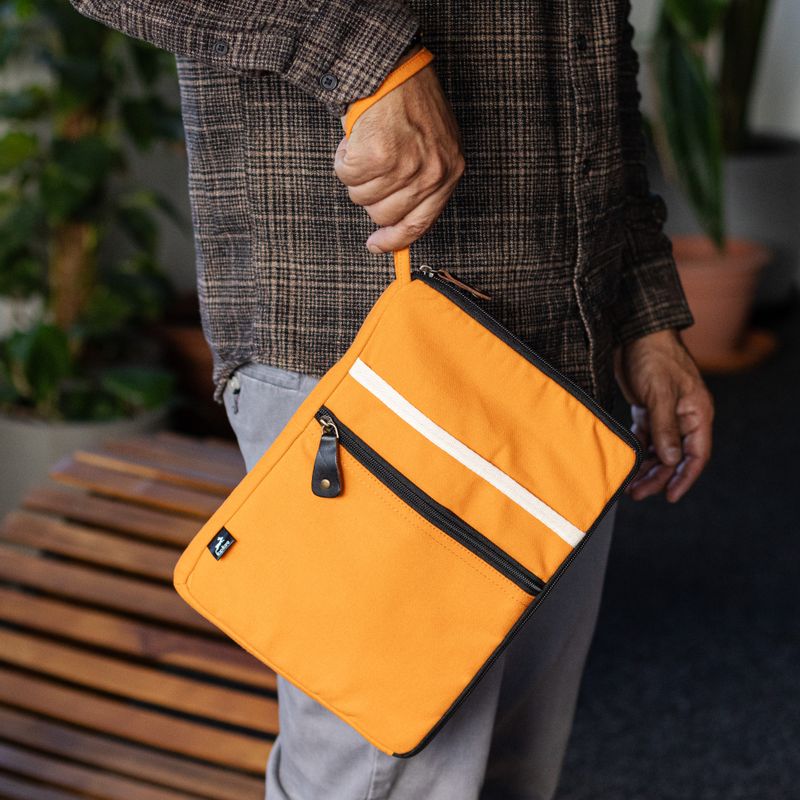 Plátenné puzdro na tablet – oranžové