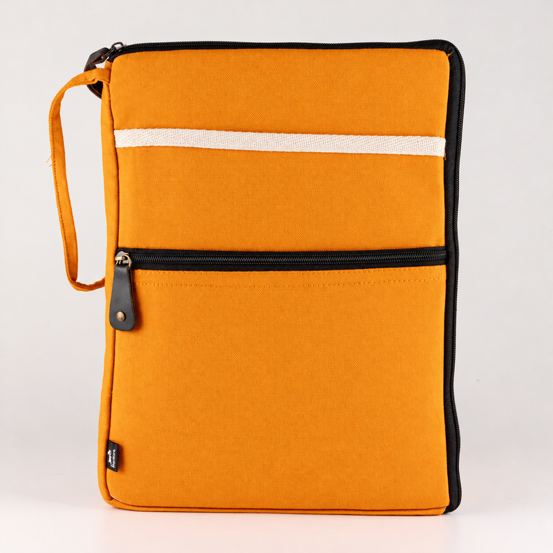 Plátenné cestovné puzdro na notebook – oranžové