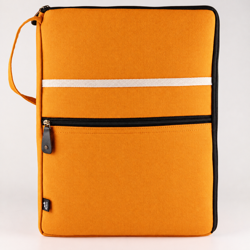 Veľké plátenné puzdro na notebook – oranžové
