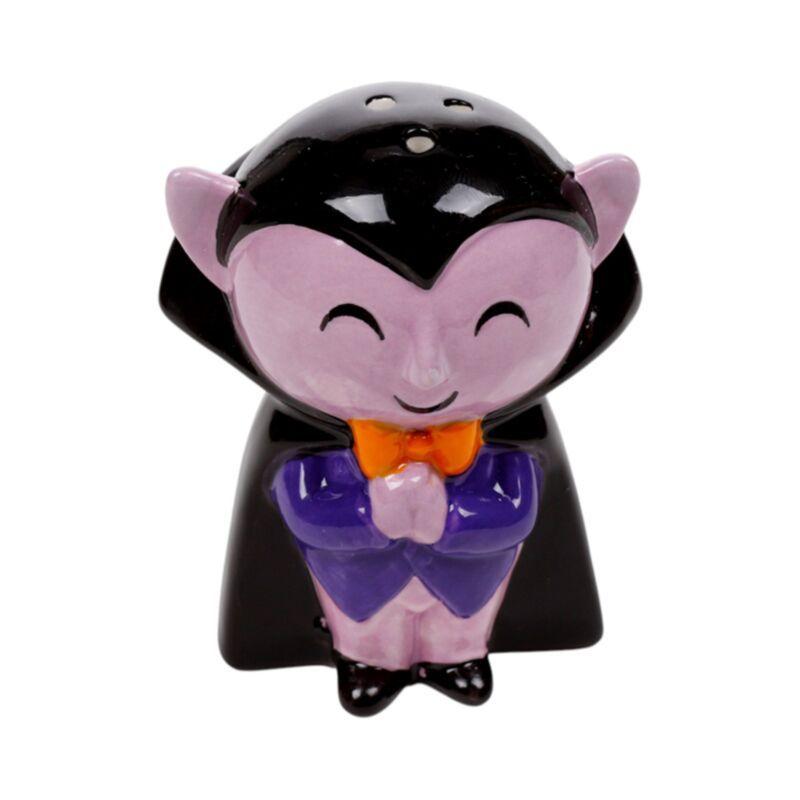 Strašidelná keramická súprava soľničky a koreničky Dracula a rakva