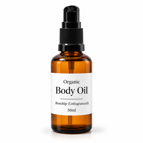 Organický Telový Olej 50ml - Šípkový (neparfumovaný) - Bez Etikety