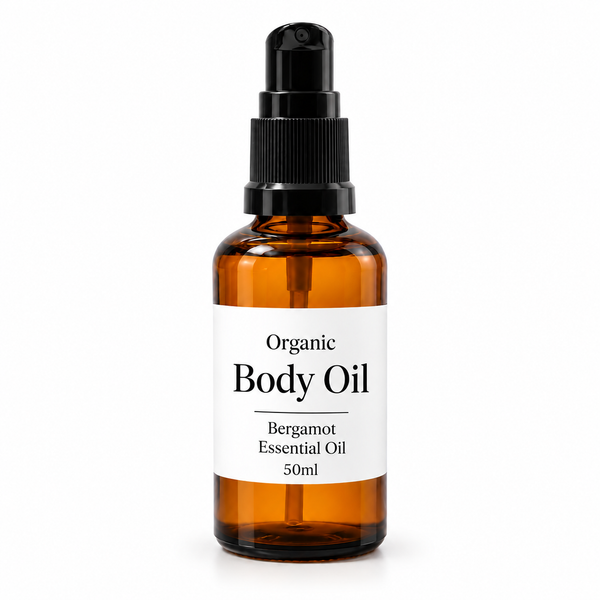 Organický Telový Olej 50ml - Bergamot - Bez Etikety