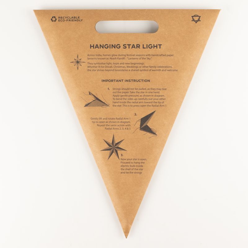 Hviezdna lampa - Upokojujúca krémová - Sedemcípa - 60 cm
