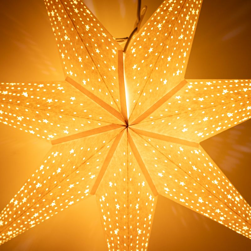 Hviezdna lampa - Upokojujúca krémová - Sedemcípa - 60 cm