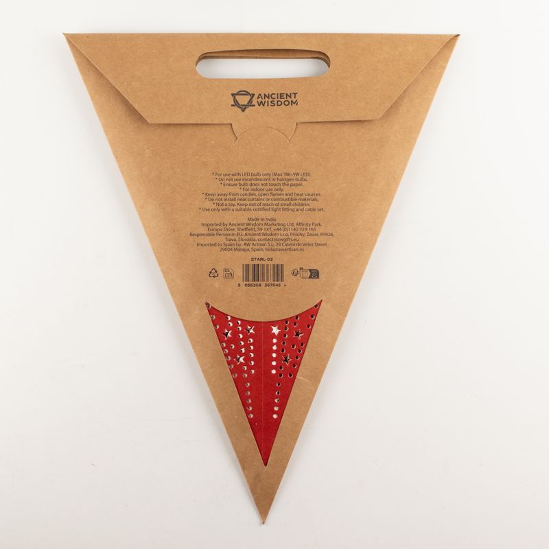 Hviezdna lampa - Šťastná červená - Sedemcípa - 60cm