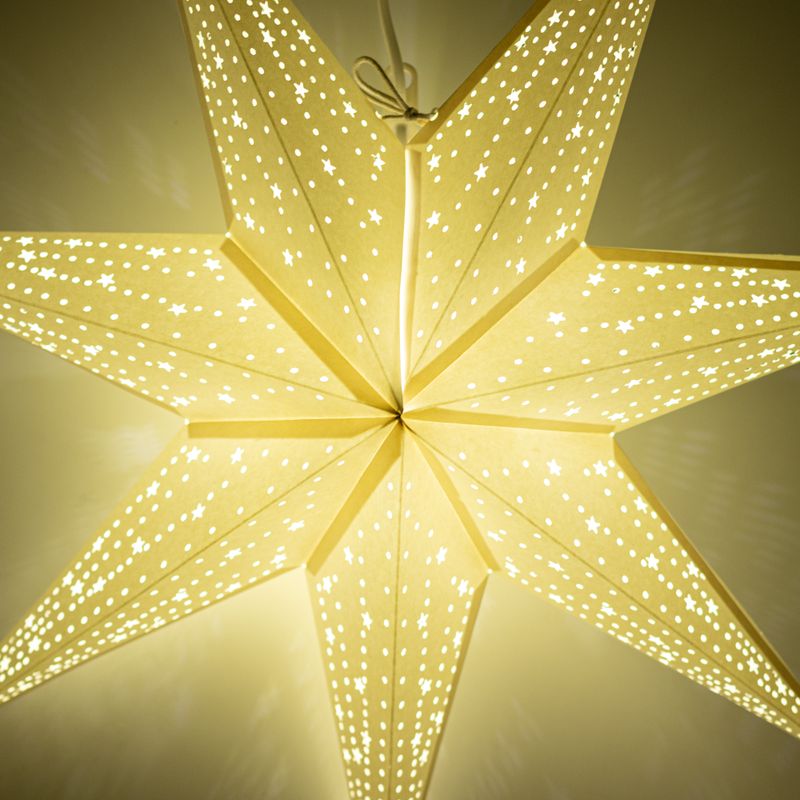 Hviezdna lampa - Klasická biela - Sedemcípa - 60 cm