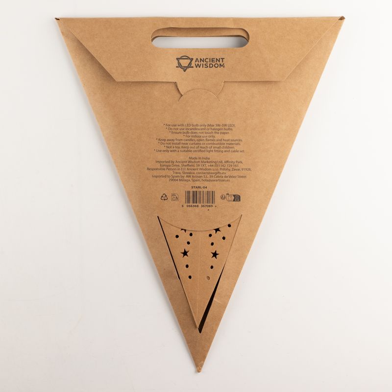 Hviezdna lampa - prírodná hnedá - sedemcípa - 60 cm