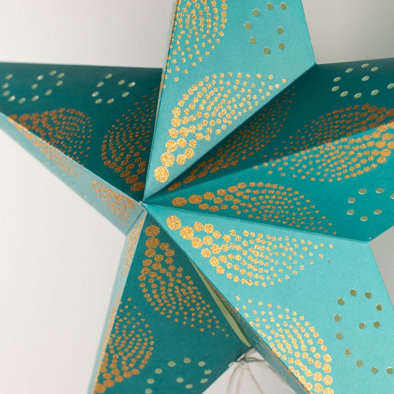 Hviezdna lampa - Zelený festival - Päťcípa - 60 cm