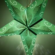 Hviezdna lampa - Zelený festival - Päťcípa - 60 cm