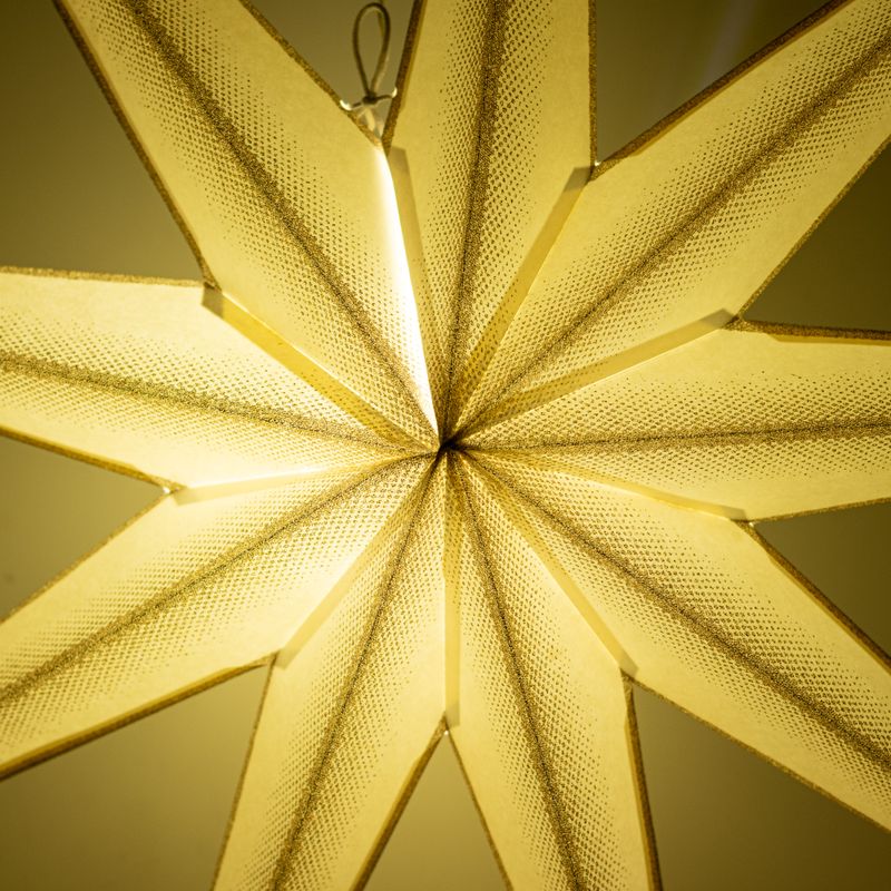 Hviezdna lampa - Super Nova šampanské trblietky, deväťcípa - 90 cm