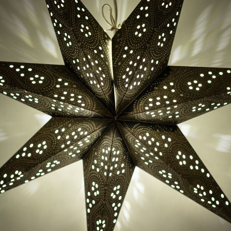 Hviezdna lampa - Čierna Polárna žiara sedemcípa - 60cm