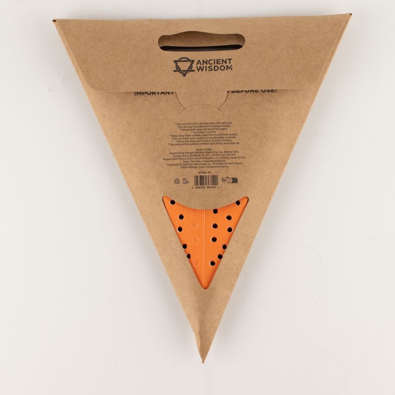Hviezdna lampa - oranžové svetlá, deväťcípa - 45 cm