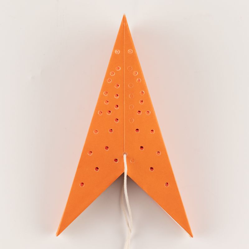 Hviezdna lampa - oranžové svetlá, deväťcípa - 45 cm