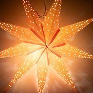 Hviezdna lampa - oranžové svetlá, deväťcípa - 45 cm