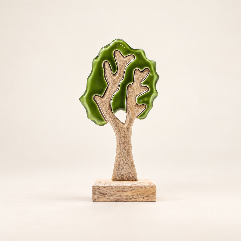 Stratený v lese – 3D drevená dekorácia Strom – 20x10 cm
