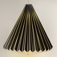 Teplé geometrické papierové tienidlo v tvare kužeľa